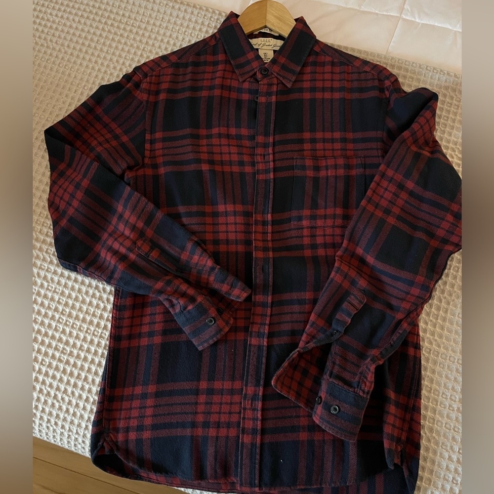 H&M Red & Blue Flannel Shirt – Size S